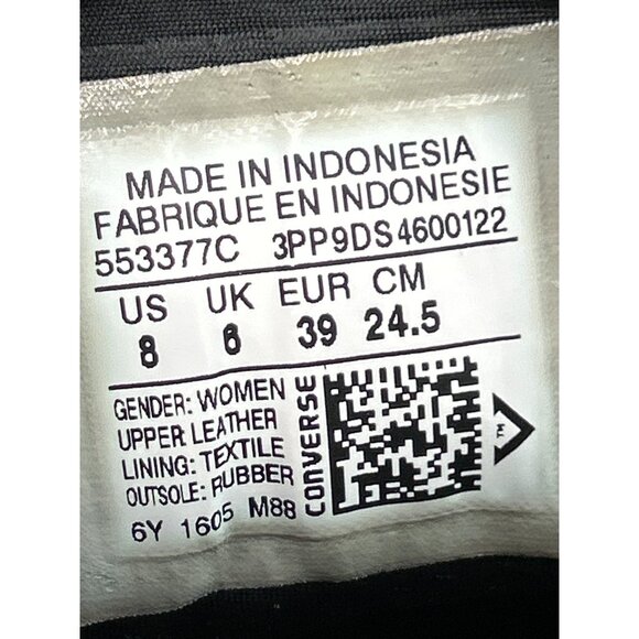 Chuck Taylor All Star Sloane Monochrome 'Triple Black Sneakers Womens size 8 - Picture 9 of 9